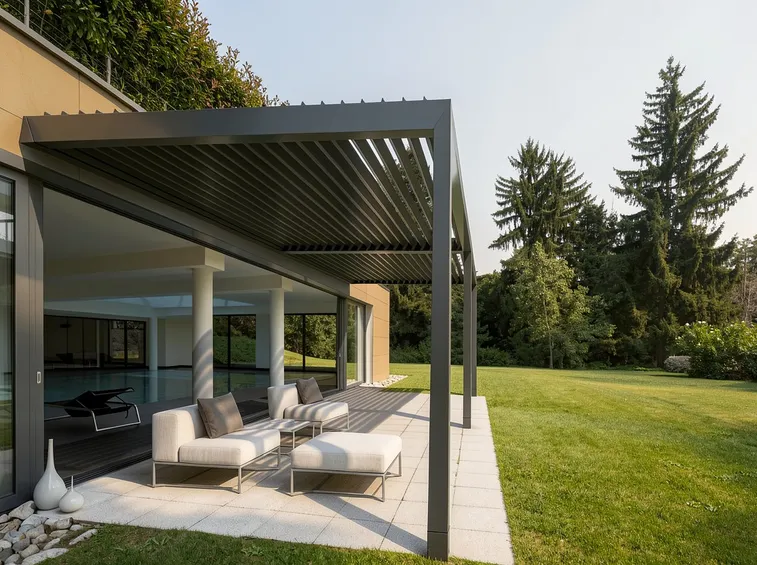 In cosa differisce da pergolato in legno, tenda da sole e tettoia fissa (foto Pergola Ke Outdoor Kedry Plus A)