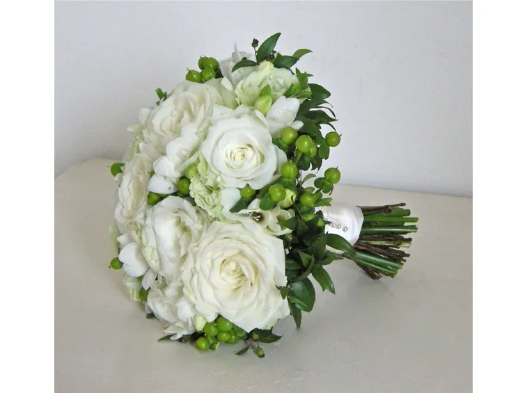 bouquet bianco e verde