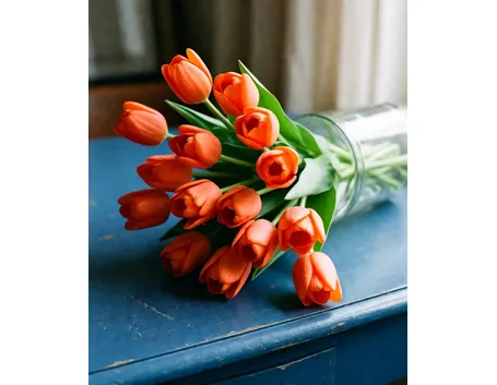 bouquet di tulipani arancio-1