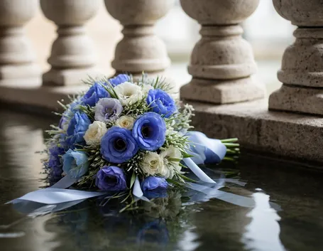 bouquet lysianthus blu
