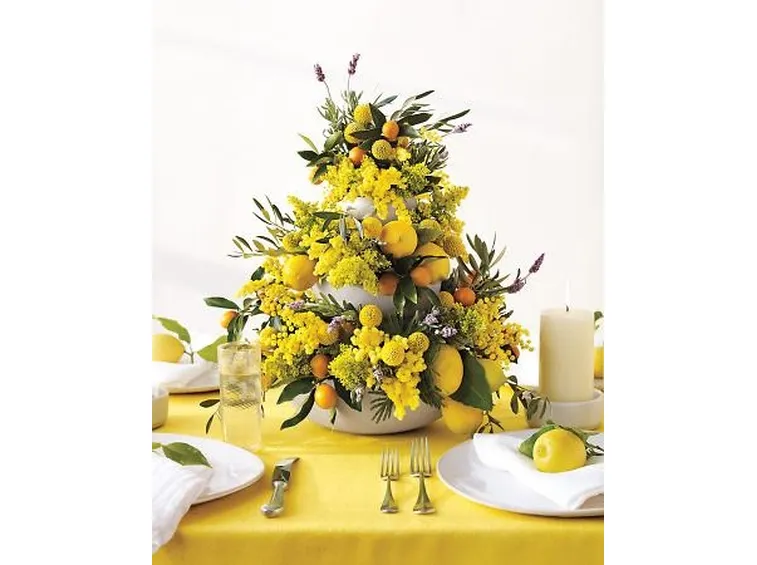 centrotavola di mimosa-2