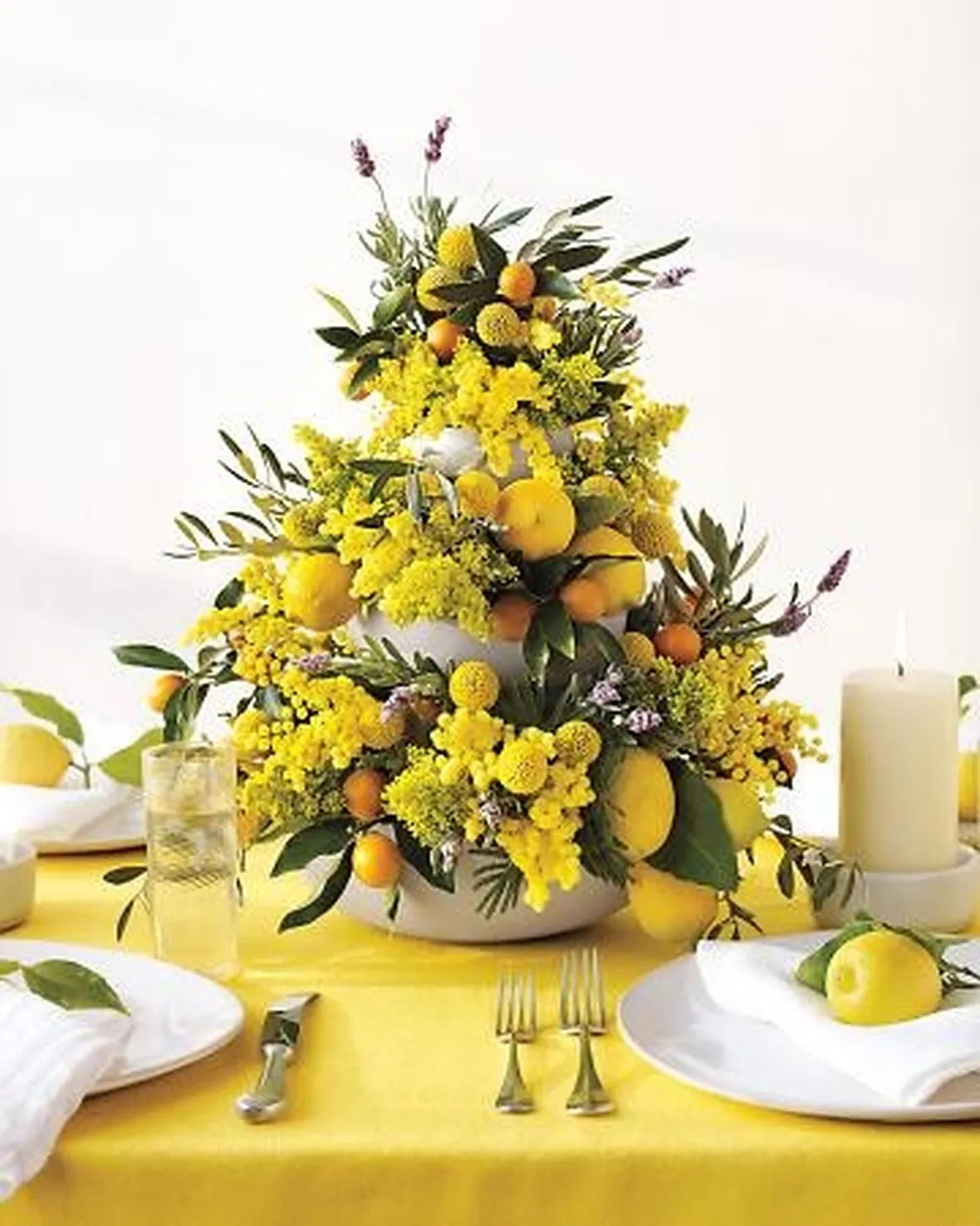 centrotavola di mimosa-2