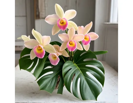 composizione cymbidium rosa-1