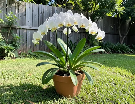 composizione orchidea in vaso
