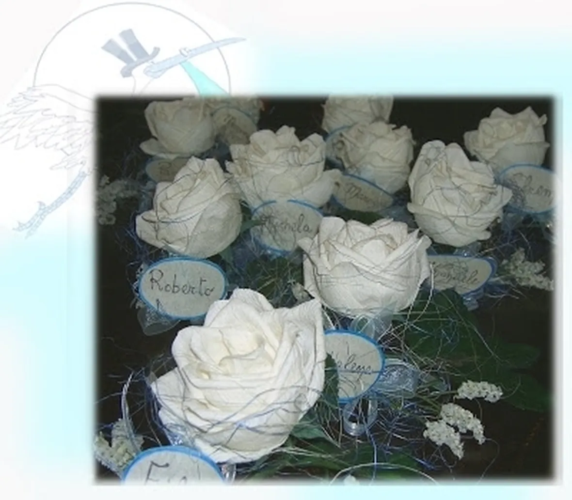 Fiori finti per cerimonie come battesimo, comunione e cresime