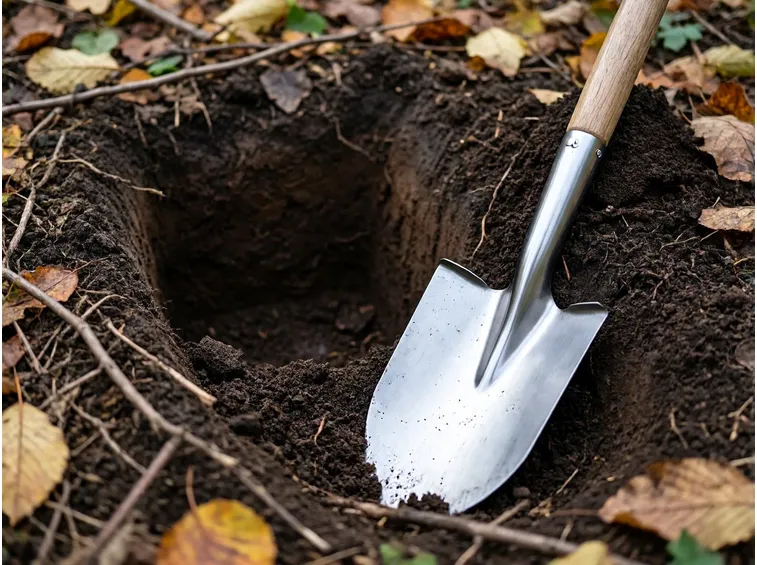Preparare il terreno, scavare la buca e interrare al punto giusto