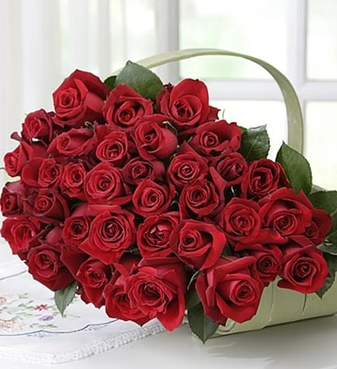 mazzo di rose rosse