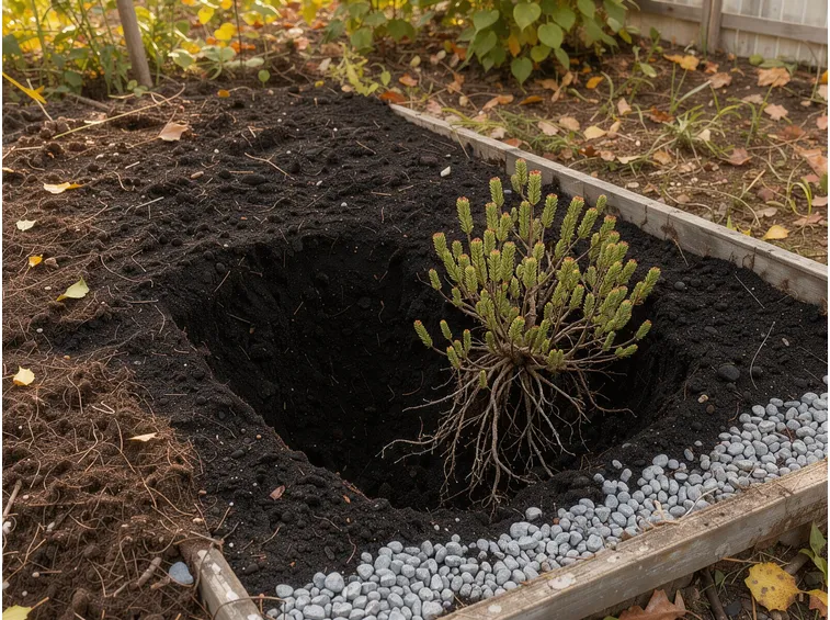 Terreno acido e drenaggio: come preparare la buca d'impianto