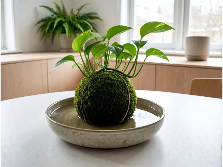 Acqua, luce e durata: come curare il kokedama in casa