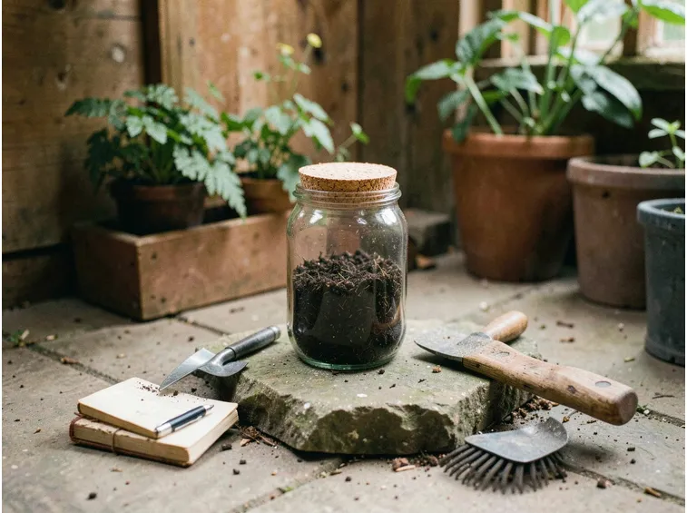 Attrezzi, compost e quaderno dell'orto per chiudere l'anno