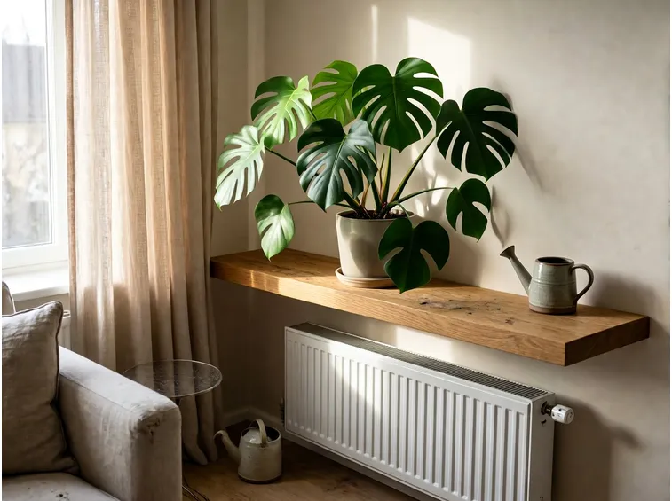Distanza e posizione delle piante vicino al termosifone