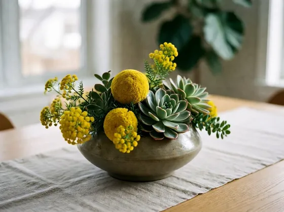 centrotavola di mimosa-1