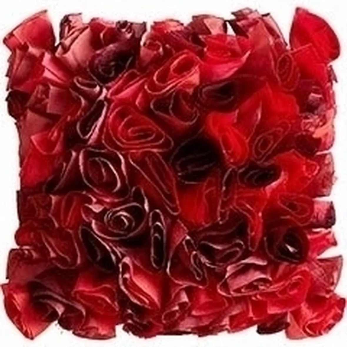 cuscino tondo di rose rosse