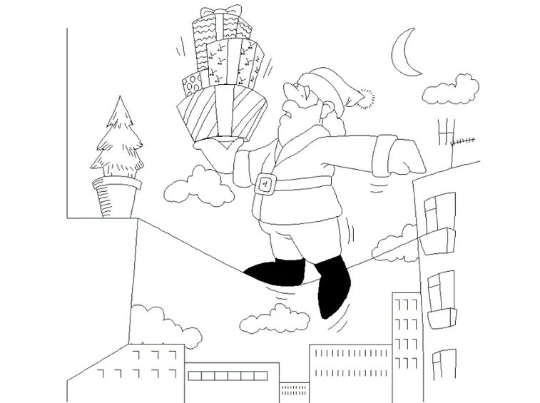 colorare babbo natale-4