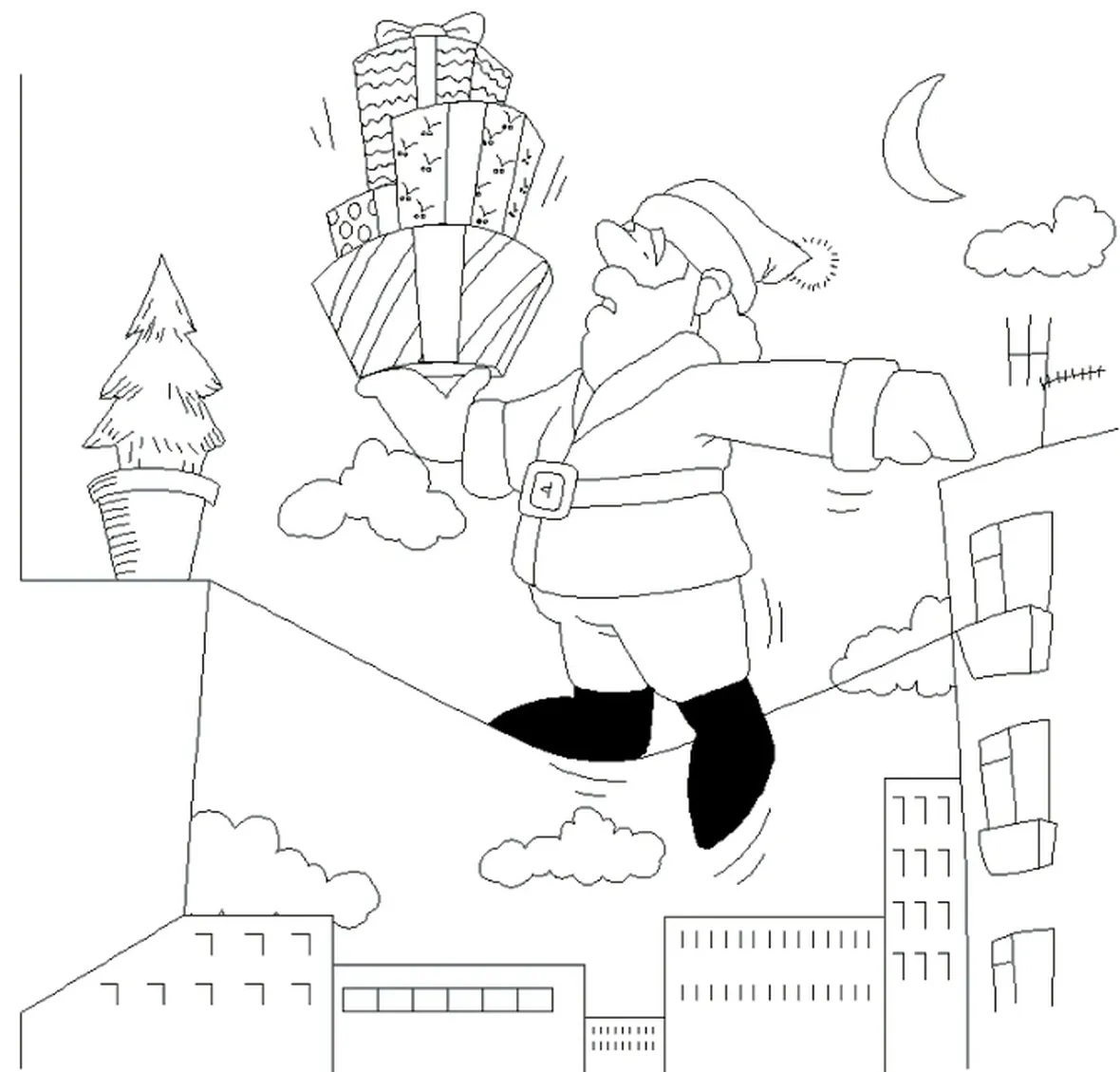 colorare babbo natale-4