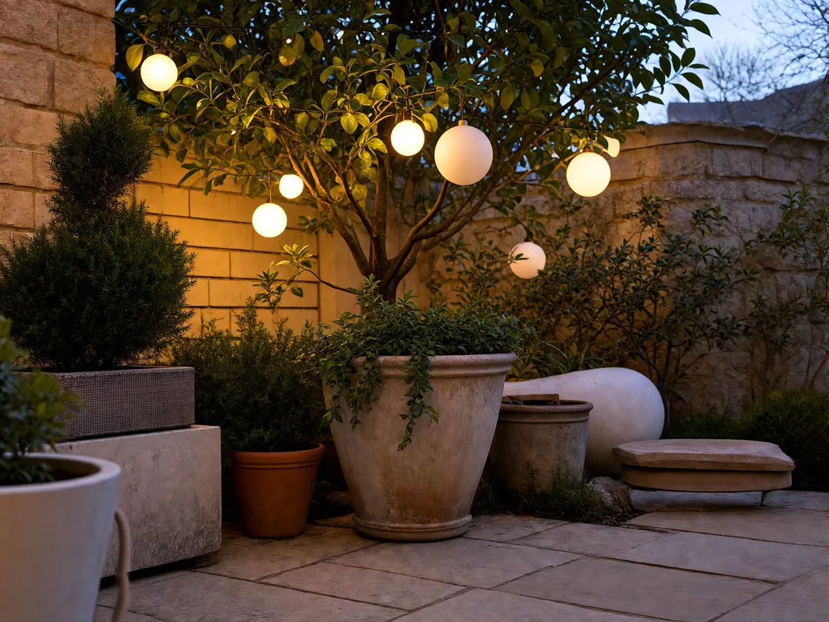 Le luci giuste per una festa di Natale in giardino