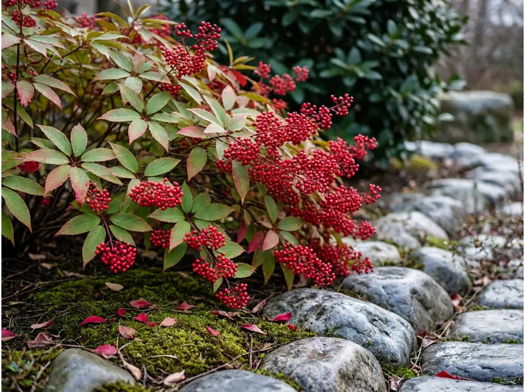 Come si presenta la nandina e perché le foglie diventano rosse