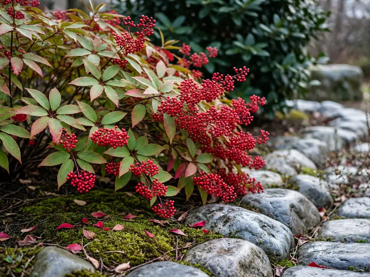 Come si presenta la nandina e perché le foglie diventano rosse