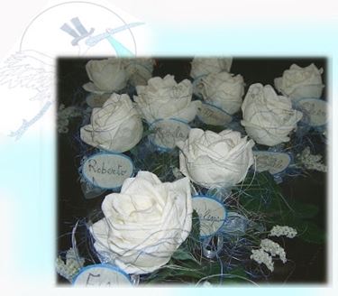 Fiori finti per cerimonie come battesimo, comunione e cresime